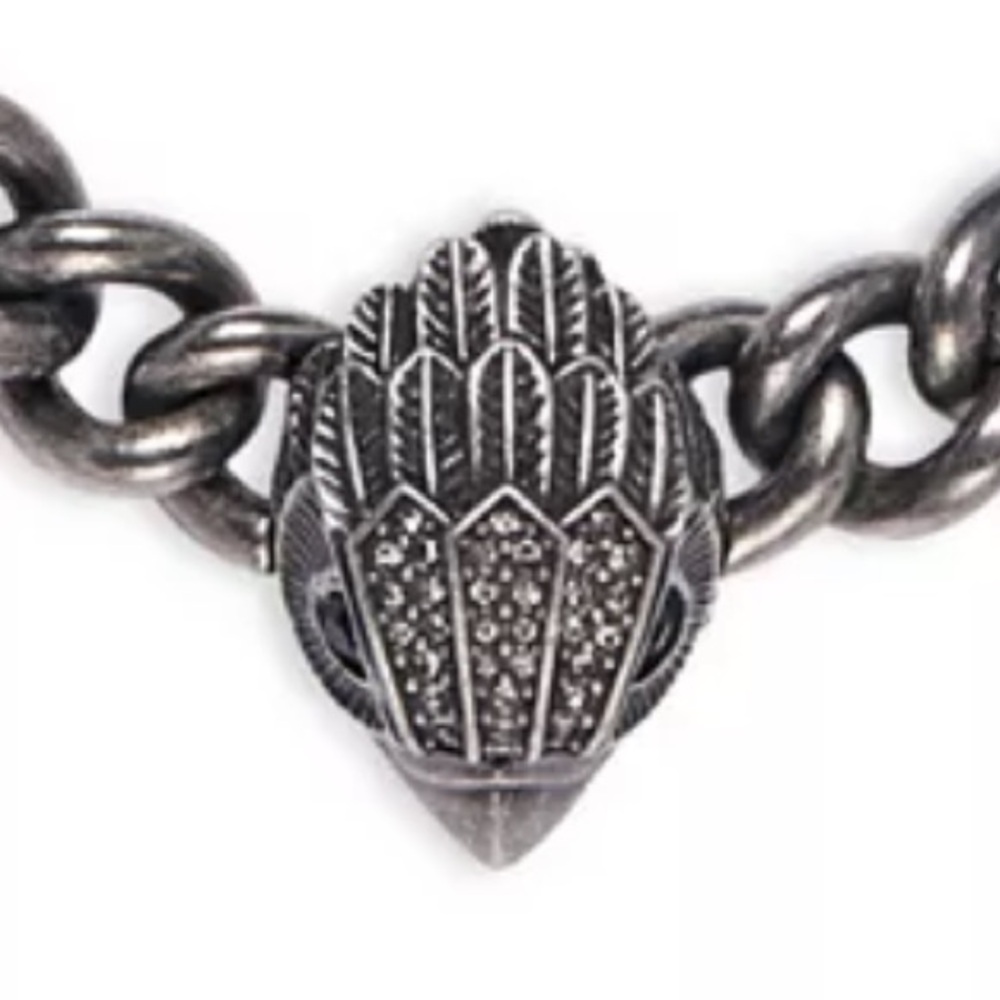 NWT Kurt Geiger London Pavé Signature Eagle Chain Link Pendant Necklace